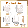 24Pcs Unfinished Wood Horseshoe Pendant Decorations WOOD-SC0002-45-2