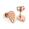 Ion Plating(IP) 304 Stainless Steel Stud Earring Findings LS-STAS-O119-30RG-2