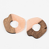 Opaque Resin & Walnut Wood Pendants RESI-S389-050A-C02-2