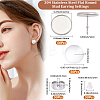 50Pcs 304 Stainless Steel Flat Round Stud Earring Settings STAS-BBC0010-39A-2