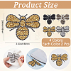8Pcs 4 Colors Rhinestones Sew on/Iron on Patches DIY-GF0014-04-2