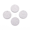Tarnish Resistant 304 Stainless Steel Textured Pendants LS-STAS-I098-01-25mm-P-1