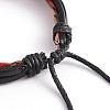 Adjustable Leather Cord Multi-strand Bracelets BJEW-O105-01-4