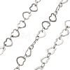 304 Stainless Steel Heart Link Chains CHS-A016-34B-P01-1