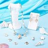 14Pcs 7 Styles Electroplated Natural Mixed Shell Pendants BSHE-TA0001-34B-7