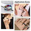 Yilisi 6Pcs 6 Style 201 Stainless Steel Engravable Grooved Finger Rings Set for Women RJEW-YS0001-02-8