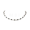 Round Natural Lapis Lazuli & Natural Howlite Heishi Beaded Necklaces NJEW-JN05662-1