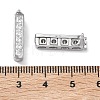 925 Sterling Silver Cubic Zirconia Twister Clasps STER-WH0007-28A-P-4