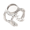 Hammered 304 Stainless Steel Cuff Ring Components SA-CBAC0DF-02B-P-1