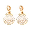 Alloy Enamel European Dangle Charms AL-CBAC2D3-03G-01-1