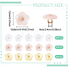 60Pcs 3 Colors 1-Hole Resin Buttons RESI-TA0004-42-4
