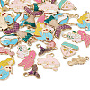 32Pcs 8 Style Alloy Enamel Pendants ENAM-TA0001-43-12