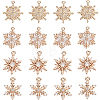 16Pcs 4 Style Brass Micro Pave Cubic Zirconia  Charm FIND-SC0004-62-1