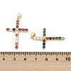 Brass Micro Pave Cubic Zirconia Pendants KK-D317-105G-01-3