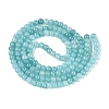 Ombre Effect Dyed Crackle Glass Beads Strands GLAA-Q106-01A-B25-3