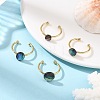 304 Stainless Steel Acrylic Cuff Open Rings RJEW-JR01104-1