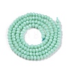 Opaque Solid Color Glass Beads Strands EGLA-T021-02D-2