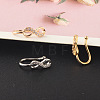 304 Stainless Steel Micro Pave Clear Cubic Zirconia Clip on Nose Rings WGD6E17-12-1