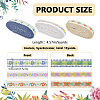 15 Yards 3 Colors Vintage Jacquard Polyester Ribbon SRIB-FG0001-39-2