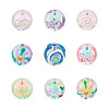 18Pcs 9 Colors Transparent Acrylic Enamel Beads TACR-TA0001-15-1