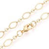 Brass Cable Chains Necklace Making MAK-S072-16B-G-2