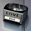 Word Love Alloy Cuff Rings FS-WGD1DDB-02-1