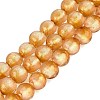 Handmade Lampwork with Gold Powder Beads Strands LAMP-N037-06A-06-1
