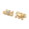 304 Stainless Steel with Crystal Rhinestone Charms STAS-G358-05G-02-2