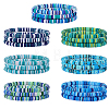 Handmade Polymer Clay Heishi Surfer Stretch Bracelets Set BJEW-SW00099-03-1