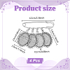 4Pcs Iron Brooches JEWB-UN00010-3