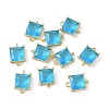 Brass Pave Cubic Zirconia Connector Charms KK-F892-53G-05-1