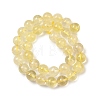 Natural Lemon Quartz(Heated)  Beads Strands G-P596-10mm-01-3