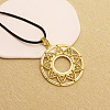 Bohemian Style Zinc Alloy Pendant Black Waxed Cord Necklaces for Women FS-WG15105-07-1