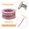 Elecrelive 6 Rolls 6 Colors Segment Dyed Polyester Thread OCOR-EL0001-01B-12