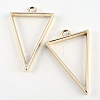 Rack Plating Alloy Triangle Open Back Bezel Pendants X-PALLOY-S047-09E-FF-1