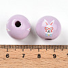 Easter Theme Printed Wood Beads WOOD-T032-22R-3