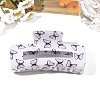 Rectangle with Butterfly Printed PVC Claw Hair Clips PW-WG0C881-05-1