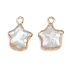 Natural Keshi Pearl Pendants KK-D423-07G-1