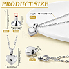 2Pcs 304 Stainless Steel Urn Ashes Pendants STAS-BC0004-38P-2