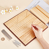 1 Set Handcrafted Wood Crochet Blocking Board with Grids and Rectangle Base FIND-CA0004-63-3