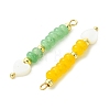 Natural Shell & Dyed Natural White Jade Beaded Pendants PALLOY-JF05414-2