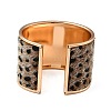 Alloy PU Open Cuff Bangles Bangles BJEW-U014-01G-02-3