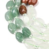 Natural Indian Agate & Yellow Aventurine & Green Aventurine & Quartz Crystal & Synthetic Goldstone Beads Strands G-Z135-A02-5