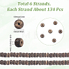 6 Strands Natural Coconut Shell Rondelle Bead Strands COCB-SC0001-02C-2