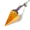 Natural Citrine Dowsing Pendulum Big Pendants G-H285-02P-09-3