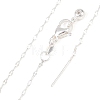 1.5MM Adjustable Slider Brass Dapped Chain Necklaces for Men Women NJEW-L012-10S-5