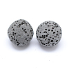 Unwaxed Natural Lava Rock Beads G-F325-14mm-18-1