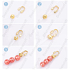 120Pcs 5 Colors Brass Wire Guardian KK-BBC0028-57A-6