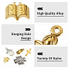 Kissitty 100Pcs 10 Style  Tibetan Style Alloy Pendants FIND-KS0001-22-14