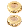 Rack Plating Brass Clear Cubic Zirconia Beads KK-M292-02G-02-1